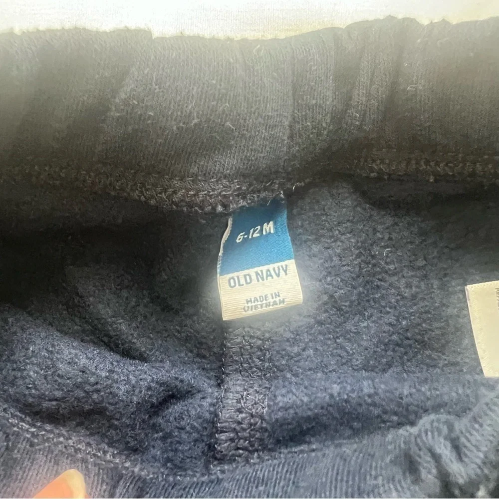 Old Navy Navy Blue Kids Jogger Logo Pants Size 6-12 Months